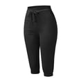thumbnail image 4 of Sngxgn Womens Cotton Short with Pockets and Drawstring Waist(Black,XL), 4 of 4