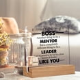 thumbnail image 4 of Appreciation Gifts for Boss Leader Mentor Thank You Boss Sign Gifts Clear Desk Decorative Sign It Is One Thing to Be a Boss Acrylic Sign With Wooden Stand for Desk Table Shelf, 4 of 4