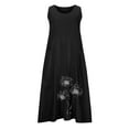 thumbnail image 5 of Xysaqa Plus Size Women's Summer Cotton Linen Maxi Dress Sleeveless Elegant Flowy Long Dresses Loose Fitted Floral Printed Comfy Summer Dresses for Women 2025 Clothes 3X 4X 5X Clearance, 5 of 8