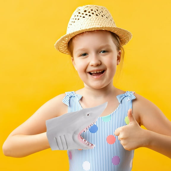 WRITWAA Shark Puppet Hand Shark Hand Puppet Grey 1Set