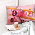 thumbnail image 4 of Pofeuu Colorful Cartoon Biplane Print Polyester Microfiber Plush Pillowcases, Super Soft and Cozy Pillow Case Covers with Envelop Closure（Pillow core not included）-14"x20", 4 of 6
