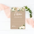 thumbnail image 2 of Koyal Wholesale Rustic Kraft Brown with Florals Wedding Advice & Well Wishes Guest Book Cards, 56 Pack, 2 of 5