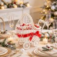 thumbnail image 4 of Wicker Stroller Basket, Doll Carriage Candy Basket, Candy Storage Party Decor, Multi Functional Storage Basket Cute Rural Decor For Weddings Party Festivals, for Candies, Fruits, and Flowers, 4 of 5