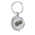 thumbnail image 1 of Dados los efectos fresco cráneo ilustración Rotating keychain Metal Keyring Holder, 1 of 2