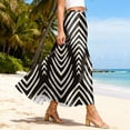 thumbnail image 4 of Bbyeadc Long Skirts for Women Floral Satin Skirt A-Line Relaxed Fit Skirt Dress Beach Maxi Skirt with Pocket,Black(S), 4 of 5