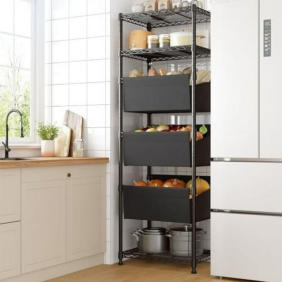 72" H Storage Shelves 6 Tier Wire Shelving Unit Adjustable Metal Shelves for Storage Shelf Shelving Units and Storage Wire Shelf Storage Rack Shelf Metal Shelving, 72" H x 18" W x 12" D