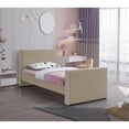 thumbnail image 2 of Meridian Furniture Lit Jumeau en Velours Beige, 2 of 6