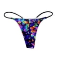 thumbnail image 3 of WZXFASHION Culottes Aguichant pour Femmes Confort Mode Motif Aguichant Culottes Aguichant Taille Basse Doux T-Back g-String Culottes pour Femmes Bleu TTG, 3 of 5