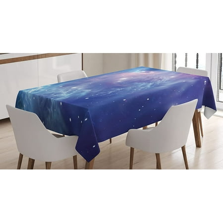 

Mindunm Outer Space Tablecloth Outer Space Nebula in The Galaxy with Star Clusters Mysterious Astronomy Art Rectangular Table Cover for Dining Room Kitchen Decor 60 X 84 Purple Navy