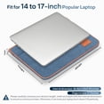 thumbnail image 3 of Laptop Sleeve 15.6''-17'',Zipper Laptop Bag 16'',Laptop Case Compatible with Apple MacBook,HP,Dell,Acer,Asus Notebook,Shockproof Soft Padded Cover Carrying Computer Bag,Denim Blue, 3 of 8