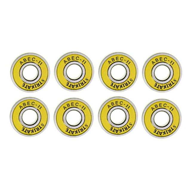 koolsoo Lot de 8 Roulements Sans Friction Abec 11 pour Planche à Roulettes Patin à Roues Alignées Jaune