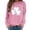 Pink, variant on Womens St. Patrick'S Day Pullover Fall Long Sleeve Leopard Round Neck Sweaters for Women,White,S