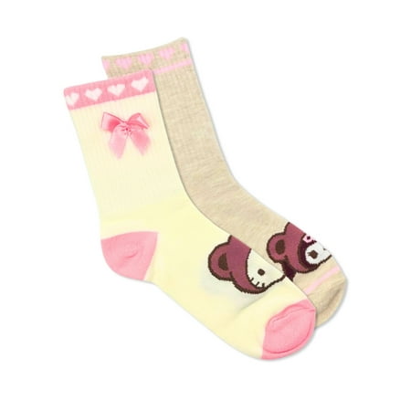 Hello Kitty & Friends Women's Valentine's Day Mid-Crew Socks, 2-Pack, Size 4-10