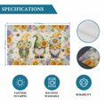thumbnail image 6 of Sunflowers Placemats Set of 8, Spring Gnomes Hydrangea Daisy Botanical Beige Placemats for Dining Table, Place Mats for Kitchen Tabletop, Waterproof Wipeable Dining Table Mats Set, 6 of 9
