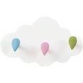 thumbnail image 1 of Ganchos de pared pegatinas forma de nube instalación sin taladro gancho de pared de baño gancho de toalla antideslizante estante de montaje en pared para cocina baño con 3 ganchos, 1 of 5