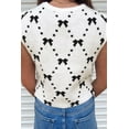 thumbnail image 2 of Trendy Cropped Sweater Vest with Unique Buttoned Side Detail - White Colorblock Style - [ZhiHiMeRi] | (US 4-6)S, 2 of 12