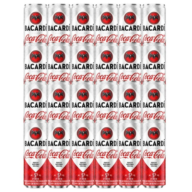 Pack de 24 Bebida Preparada Bacardi Coca Cola Lata 355 ml