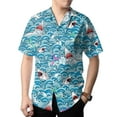 thumbnail image 5 of Retro Shark Hawaiian Shirt for Men Shirt Casual Vintage Shirt Mens Hawaiian Shirts Short Sleeve Button Down Shirt Men, 5 of 7