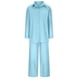 thumbnail image 4 of ICHUANYI Clearance Women's Spring And Summer V-neck Loose Lapel Long Sleeved Shirt Wide Leg Pants Color Set(Sky Blue, S) ICHUANYI WER2023081503666, 4 of 6