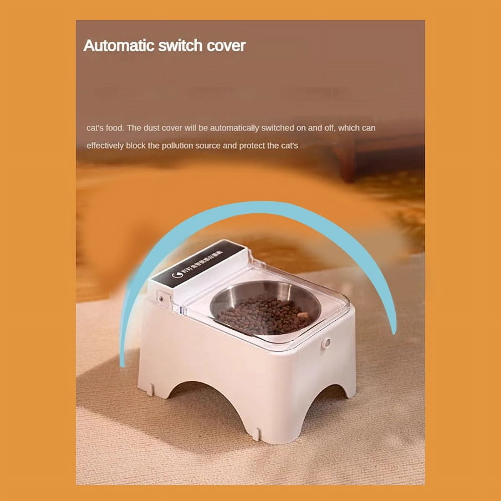 Smart Cat Bowl with Infrared Sensor Automatic Lid - Anti-Mouse Pet Feeder for Cats and Dogs Food Dispenser
