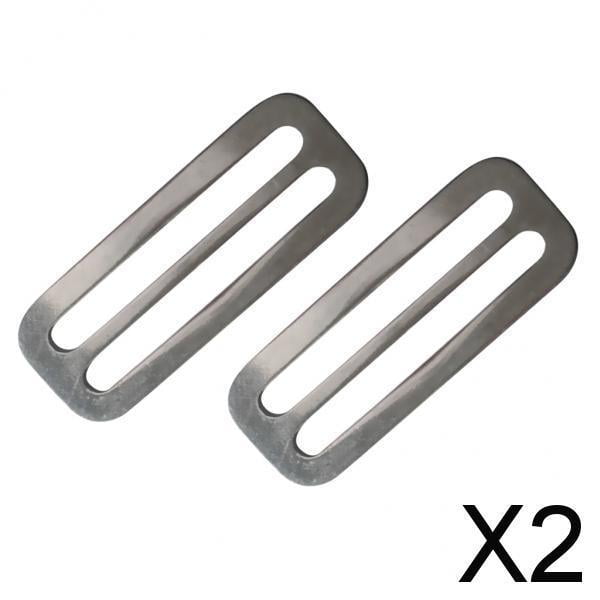 Juego de 2 Abrazaderas Deslizantes para Cinturón de Peso Grande - Diseño Moderno en Acero Inoxidable , 2 piezas