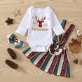 thumbnail image 2 of RIJOPUTY Baby Boy 1st Christmas Outfit Baby's First Christmas Boy Newborn Christmas Onesie Preppy Clothes Kids Toddler Holiday Outfit Toddler Outfits, Multicolor 12-18 Months, 2 of 9