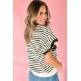 thumbnail image 2 of Chic and Feminine Round Neck Striped Top with Lace Trim – Ideal for Summer Fashion - [ZhiHiMeRi] | (US 4-6)S, 2 of 12