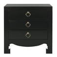 thumbnail image 6 of Safavieh Nero 3-Drawer Solid Contemporary Night Stand, Black, 6 of 10