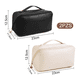 thumbnail image 3 of 2pz Cosmetiquera Neceser Viaje Portátil Mujer Eo Safe Imports Negro y crema, 3 of 5