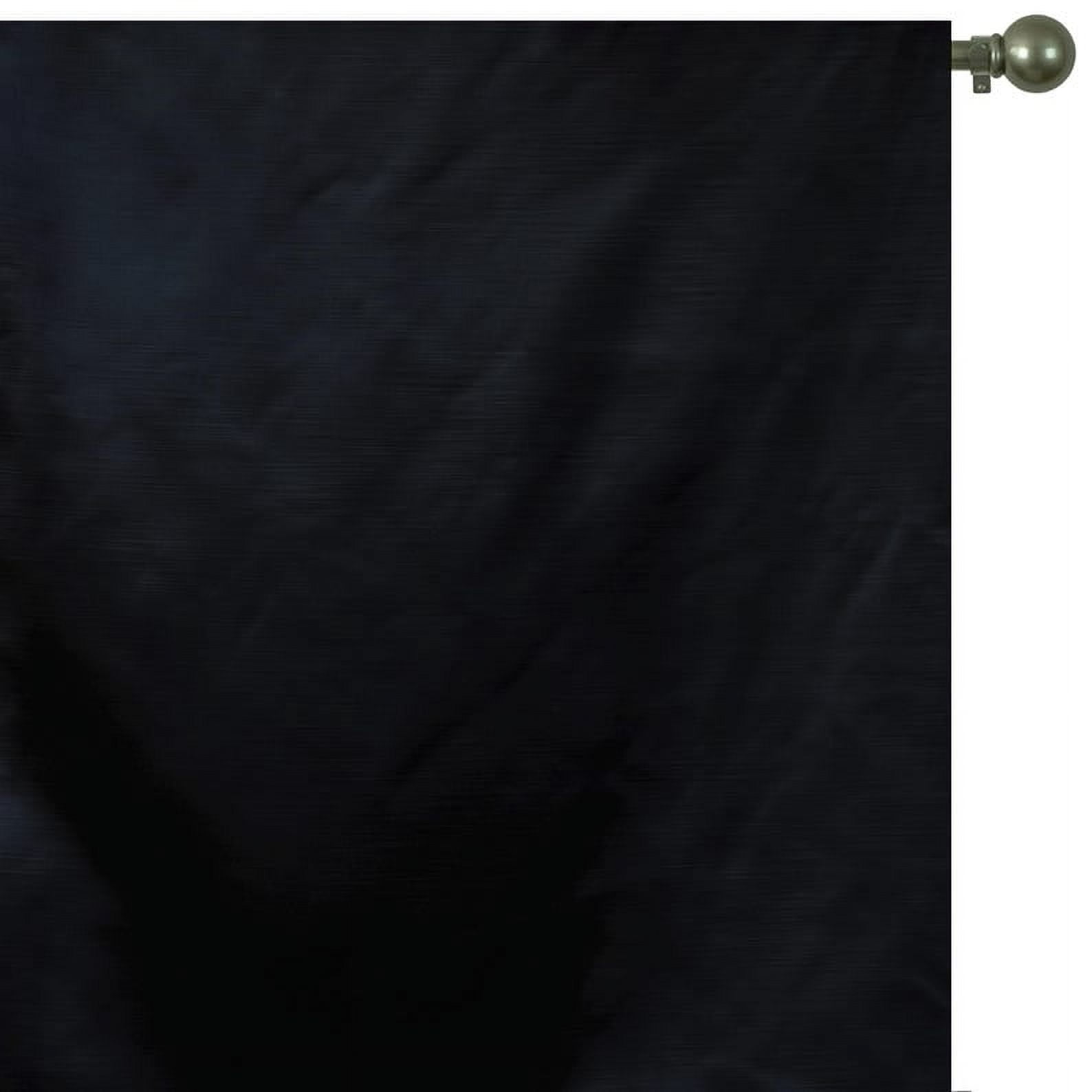 Fabric Mart Direct Black Heavy Satin Fabric by the Yard, 54 inches or 137 cm Width Black Satin Fabric, 1 Yard Solid Satin Upholstery Fabric For Curtains, Pillows