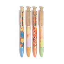 U Brands Monterey Ballpoint Pens, 4 Count, Artist Touch, Bold (1.0 mm) Point, Black Ink