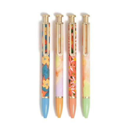 U Brands Monterey Ballpoint Pens, 4 Count, Artist Touch, Bold (1.0 mm) Point, Black Ink