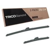 TRICO Diamond 2 Pack, 26" and 14" High Performance Replacement Windshield Wiper Blades (25-2614)
