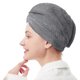 thumbnail image 3 of Paquete de 2 toallas para el cabello, pañuelo absorbente de secado rápido, botones para mujer, gorros para cabello rizado y largo, 3 of 5