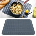 thumbnail image 4 of Dish Drying Mat Dish Drying Mat Rubber Food Grade Insulation Pad Hollow Anti Fall Drainage Mat Filter Anti Slip Insulation Mat for Sink Debris Kitchen Dish Drying Mat, 4 of 7