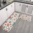 thumbnail image 2 of Pioneer Flower Floral Print Pattern Kitchen Rugs Sets Of 2, Anti Fatigue Non Slip Washable Floor Mats for Kitchen Sink Laundry, 17X30 Inch + 17X47 Inch, 2 of 6