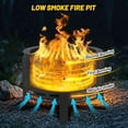 thumbnail image 2 of ChaoLink 26" Smokeless Fire Pit with Ash Tray Base, Wood Burning Firepit with Adjustable Foot & Fire Poker, Portable for BBQ, Bonfire, Camping, 2 of 7
