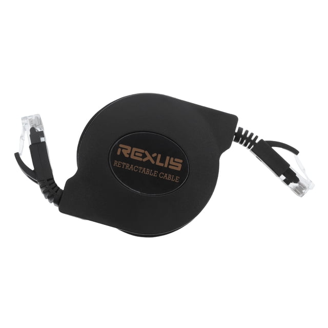 KAKOWELY Câble Réseau Rétractable Ethernet 10 Gigabits Premium Cat 6 Connecteurs Ultra Plats RJ45 pour Modem Réseau LAN Routeur PC Imprimantes Switch Box, 78.74"X2.17"X0.87 Pouces