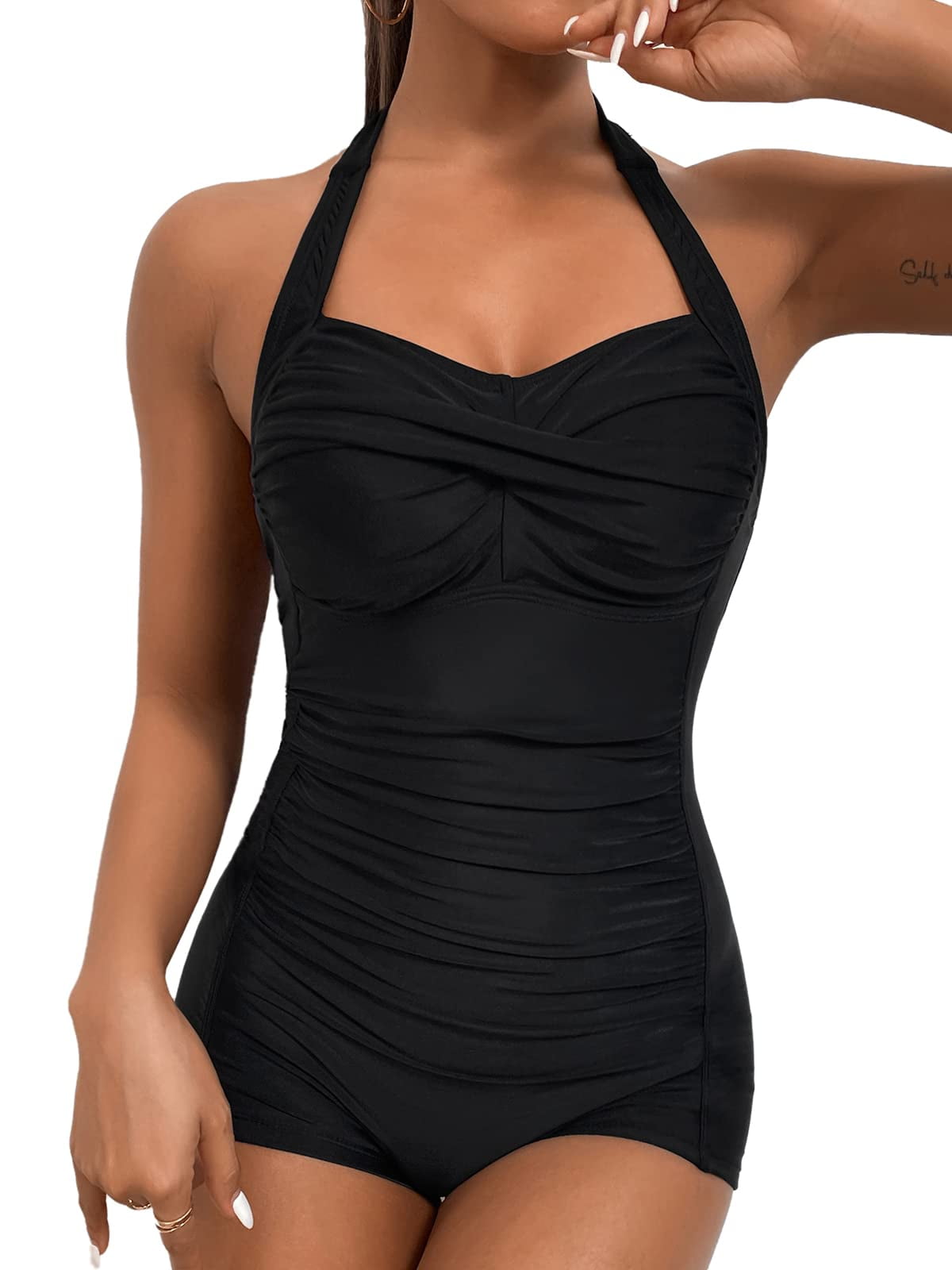 vintage ruched swimsuit