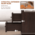 thumbnail image 4 of REDAYFUR Narrow End Table with Flip Top Charging Station and 2 Drawers, Type-C & USB port & Power outlets, Wooden Storage Cabinet, Side Table with Storage for Living Room and Bedroom | Espresso, 4 of 7