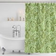 thumbnail image 2 of Vintage Green Shower Curtain Set - Standard 72" x 72" Washable Bathtub Curtain with 12 Hooks, Retro Botanical Abstract Art Waterproof Fabric Stall Shower Curtains for Bathroom/Bathtub Décor, 2 of 6