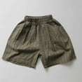 thumbnail image 2 of REDARER Toddler Boys & Girls' Striped Linen Shorts, Elastic Waist Casual Summer Holiday Play Bottoms,2-3 Years, 2 of 4