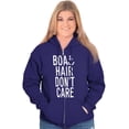 thumbnail image 3 of Boat Hair Don't Care Ocean Vibes Cute Zip Hoodie Sweatshirt Women Brisco Brands 2X, 3 of 6