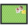 thumbnail image 2 of PinPix 18x13 Custom Cork Bulletin Board Quatrefoil Green Poster Board Has a Fabric Style Canvas Finish, Framed in Quatrefoil Green, by ArtToFrames (PinPix-281), 2 of 6