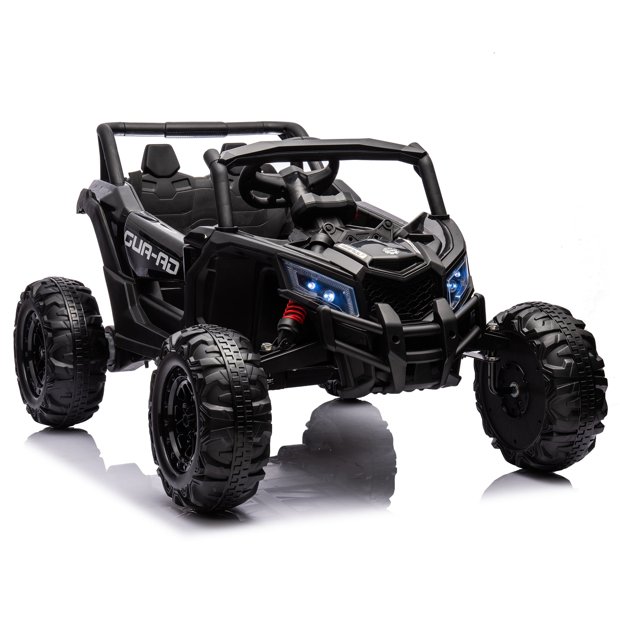 CIPACHO 12V Ride On UTV with Remote Control, Electric Kid Car with 3-Point Safety Harness, Music Player (USB Port/Volume Knob/Battery Indicator), Black CIPACHO 12V Ride On UTV with Remote Control, Electric Kid Car with 3-Point Safety Harness, Music Player (USB Port/Volume Knob/Battery Indicator), Black