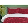 thumbnail image 4 of Ambesonne Fruit Duvet Cover Sets, Repeated Reddish Cherries, 2-Queen, Ruby and Dark Pink, 4 of 7