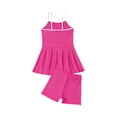 thumbnail image 4 of CCRFTGI Swimsuit for Child Girls Size 10-12 Summer Sleeveless 2 Piece Cute Tankini Beach Swimwear Bikini Sets Swim Vacation Clothes for Teen Girls Girls Bathing Suit Hot Pink 7-8 Years, 4 of 6