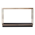 thumbnail image 2 of Maklaine Transitional Glass Top Console Table in Champagne - Black, 2 of 3