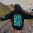 thumbnail image 2 of Bibifish Womens Hoodies Ocean Protection Graphic Printed Hoodies Drawstring Funny Graphic Long Sleeve Hooded Sweatshirts With Pockets, 2 of 7