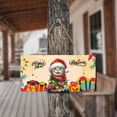 thumbnail image 4 of Merry Christmas Santa American Shorthair Scarf Twinkling Lights Xmas Holiday Landscape Wood Sign Cat Lover Kitten Owner Gifts Hanging Wall Home Decor - 00022, 4 of 5